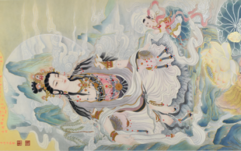 李良才《童子拜观音》