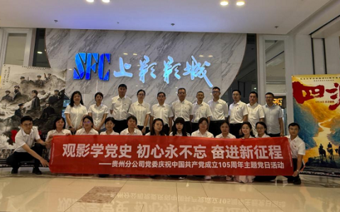 鼎和财险贵州分公司开展庆祝中国共产党建党105周年主题党日暨红色观影主题活动